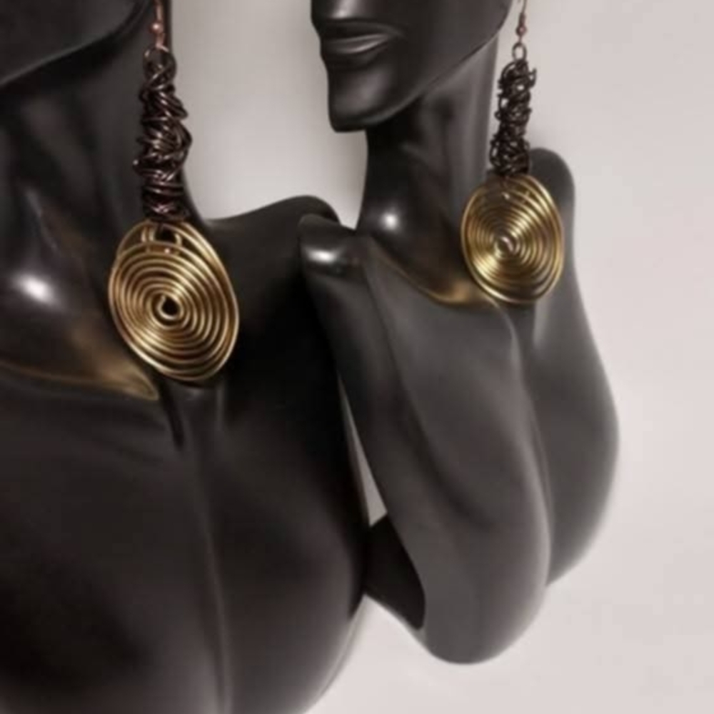 Artisan Gold Coil Earrings